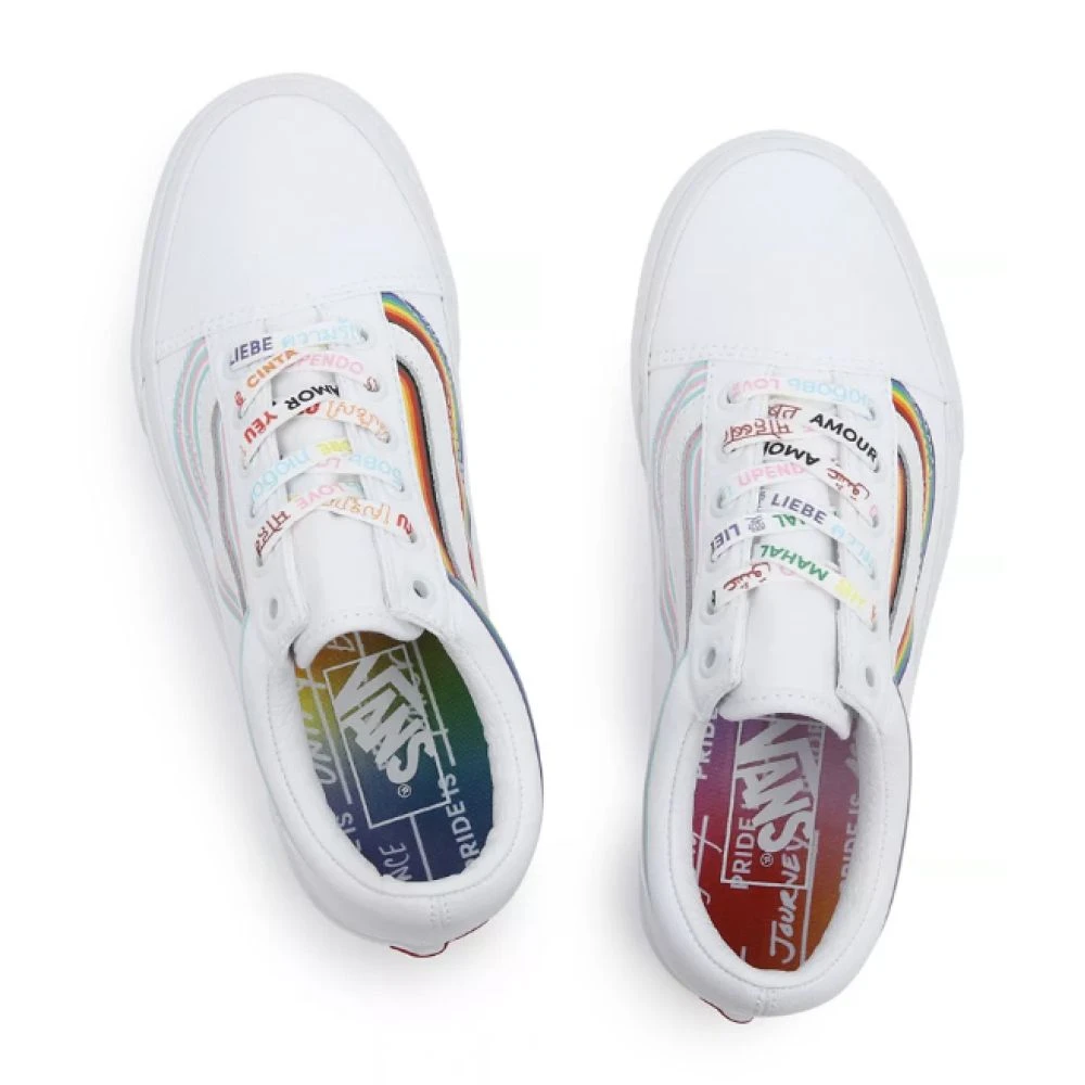 Vans Pride Old Skool In White/True White 5 Vans Pride Old Skool In White/True White - Image 3