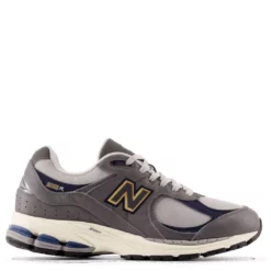 New Balance Women's 2002R In Castlerock With Eclipse And Gold Metallic