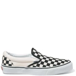 Vans Checkerboard Slip-On In Black/Off White