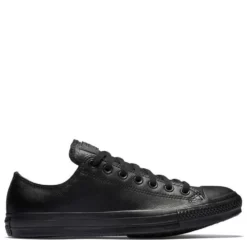 Converse Chuck Taylor All Star Mono Leather Low Top In Black Monochrome
