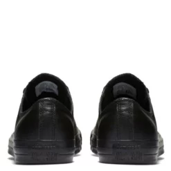 Converse Chuck Taylor All Star Mono Leather Low Top In Black Monochrome -Potomac River Running SHOP c o converse chuck taylor all star monochrome leather low top black 135253 5 1100x