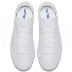 Converse Chuck Taylor All Star Mono Leather Low Top In White Monochrome -Potomac River Running SHOP c o converse chuck taylor all star monochrome leather low top white 136823 4 1100x