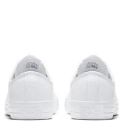 Converse Chuck Taylor All Star Mono Leather Low Top In White Monochrome -Potomac River Running SHOP c o converse chuck taylor all star monochrome leather low top white 136823 5 1100x
