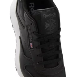 Reebok Women's Classic SP Vegan In Core Black/Pure Grey 7 10 Reebok Women's Classic SP Vegan In Core Black/Pure Grey 7 -Potomac River Running SHOP gx8692 8 footwear photography detail view 2 white 1100x