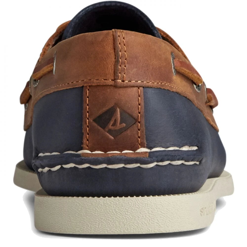 Sperry Men's Authentic Original 2-Eye Wild Horse Boat Shoe In Navy/Sonora 7 Sperry Men's Authentic Original 2-Eye Wild Horse Boat Shoe In Navy/Sonora - Image 5