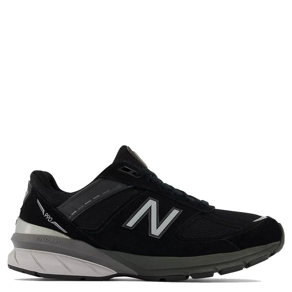 New Balance Women's Made In US 990v5 In Black With Silver 3 New Balance Women's Made In US 990v5 In Black With Silver
