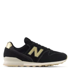 New Balance Women's 996v2 In Black With Gold And Magnet
